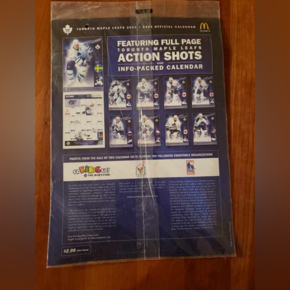 2003 2004 Toronto Maple Leafs sealed Calendar - Picture 3 of 4